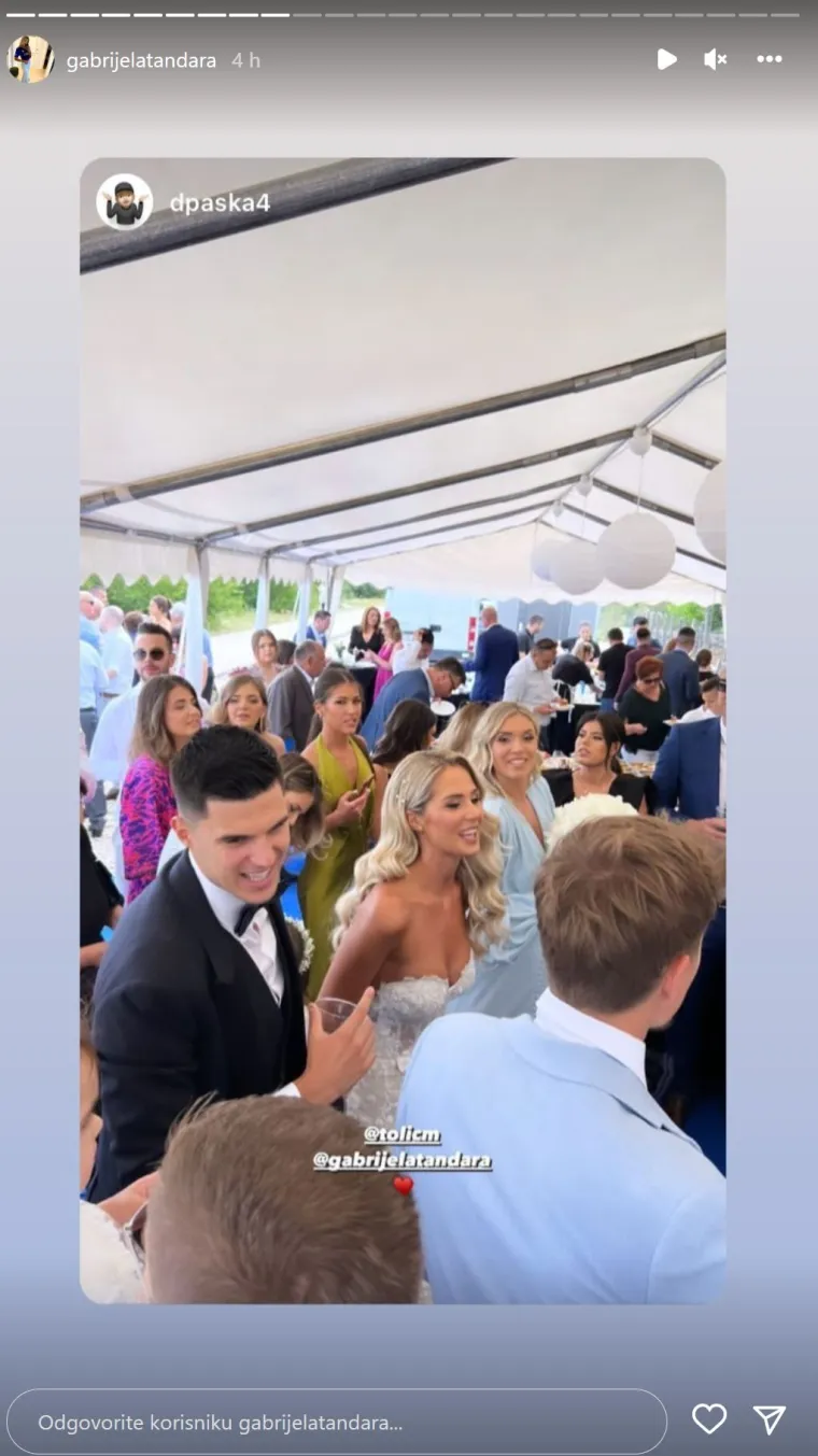 Nogometaš Marko Tolić oženio najljepšu hrvatsku WAGS-icu: Gabrijela Tandara sve je očarala u raskošnoj vjenčanici