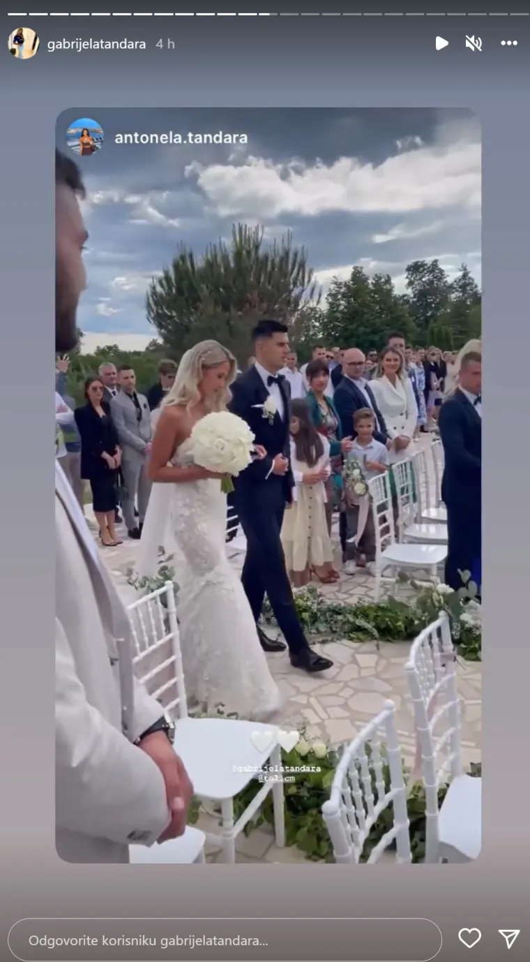 Nogometaš Marko Tolić oženio najljepšu hrvatsku WAGS-icu: Gabrijela Tandara sve je očarala u raskošnoj vjenčanici