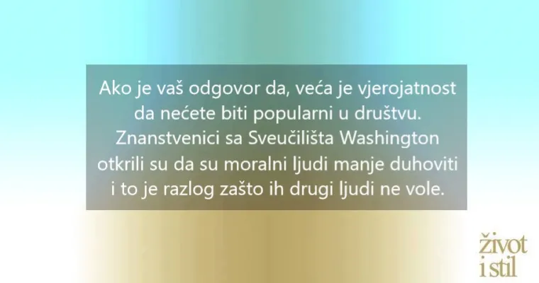 Studija otkriva da vaša razina usamljenosti ovisi o tome koliko ste moralni