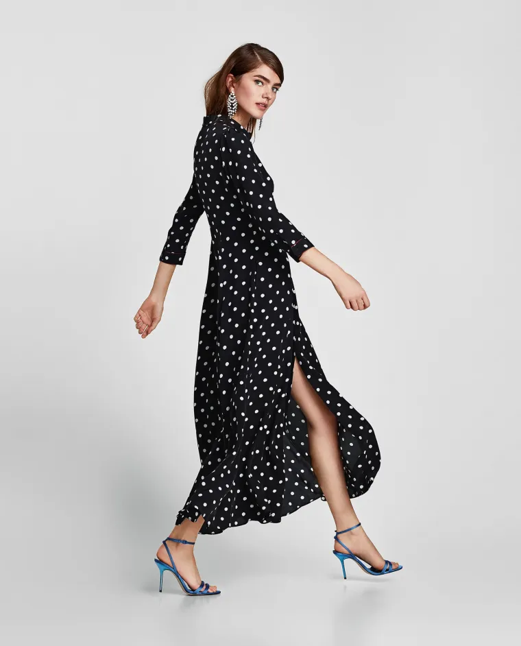 Duga haljina na točkice, Zara, 299,90 kuna