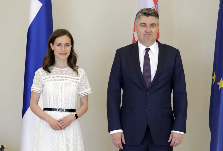 Predsjednik Zoran Milanović primio je predsjednicu Vlade Republike Finske Sannu Marin u Uredu predsjednika RH