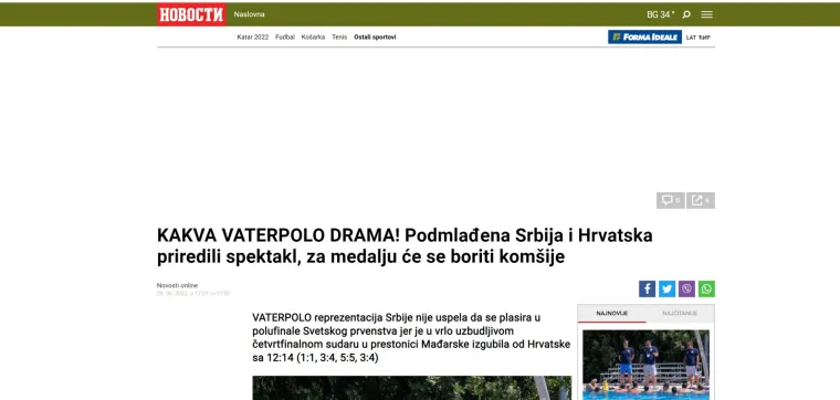 Srpski portali u šoku nakon poraza Delfina: 'Bolan poraz od Hrvata, prejaki su za nas'