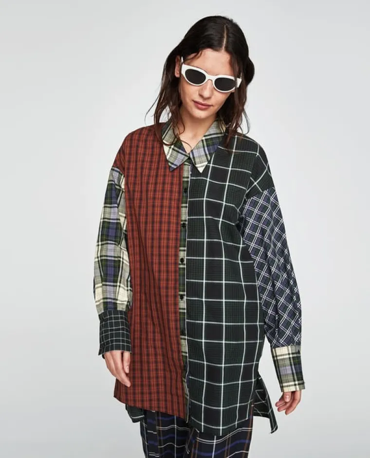 Oversize košulja s patchworkom, 299,90 kuna