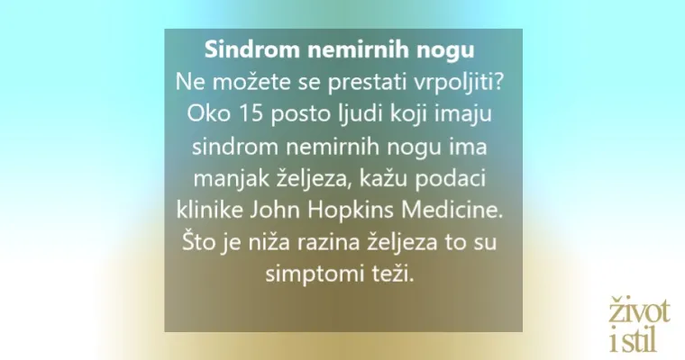 Osjećate se umorno? 7 znakova da vam nedostaje željezo