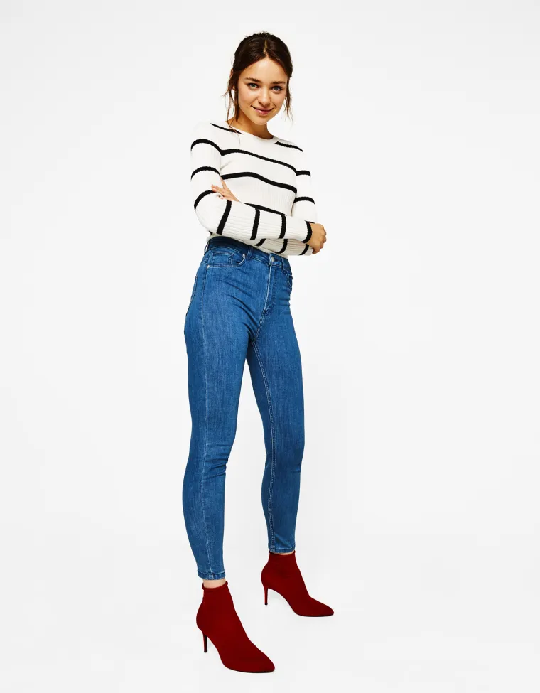 Skinny jeans visokog struka, Bershka, 169,90 kuna