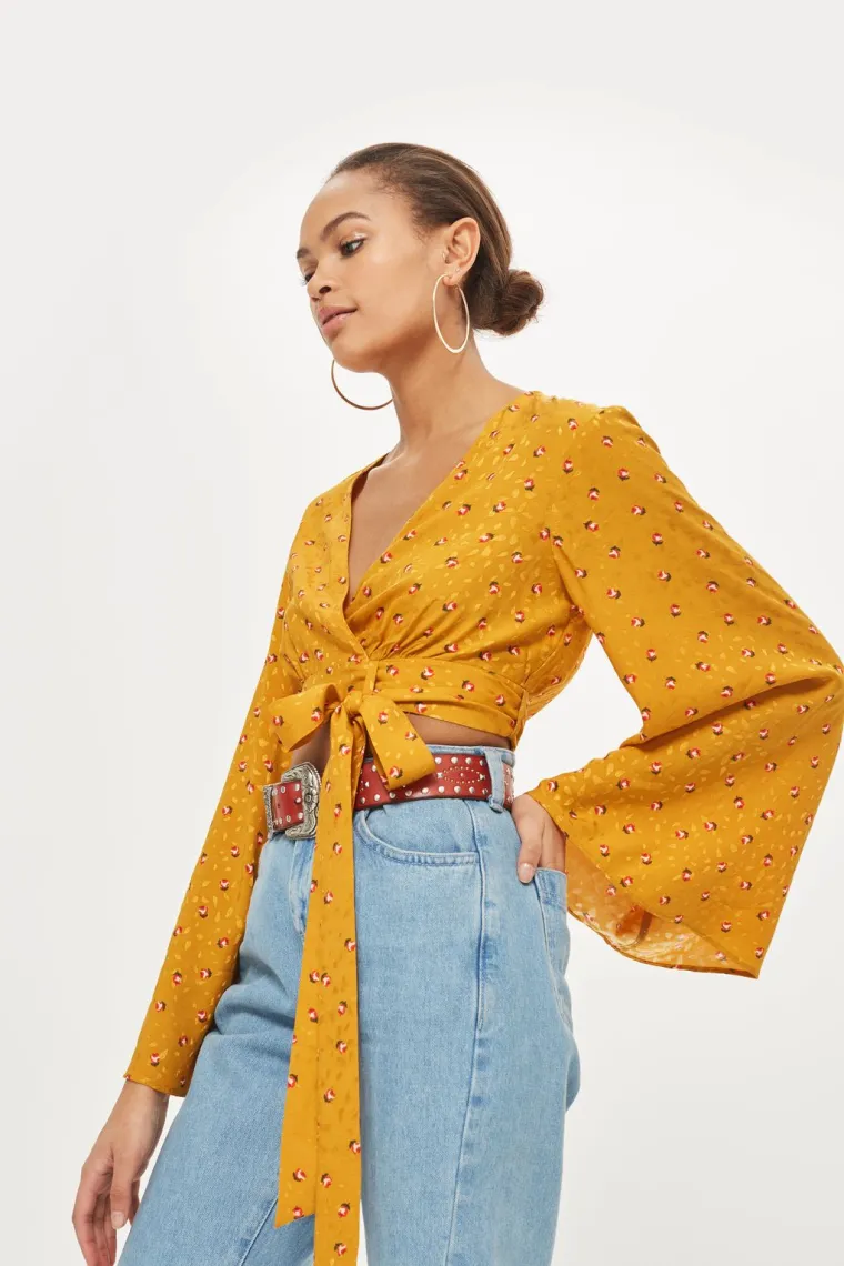 Kratka žuta bluza na preklop, Topshop, 288,33 kune