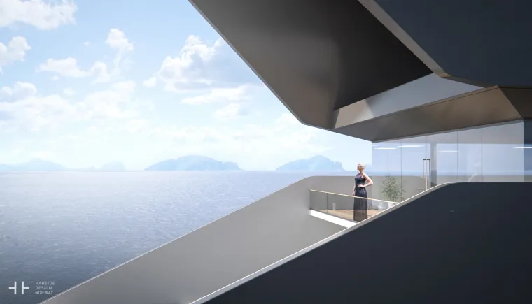 LUKSUZ NA KVADRAT: Ovaj 108-metarski koncept superjahte ima sve što možete poželjeti, a to uključuje heliodrom, vrt i - plažu
