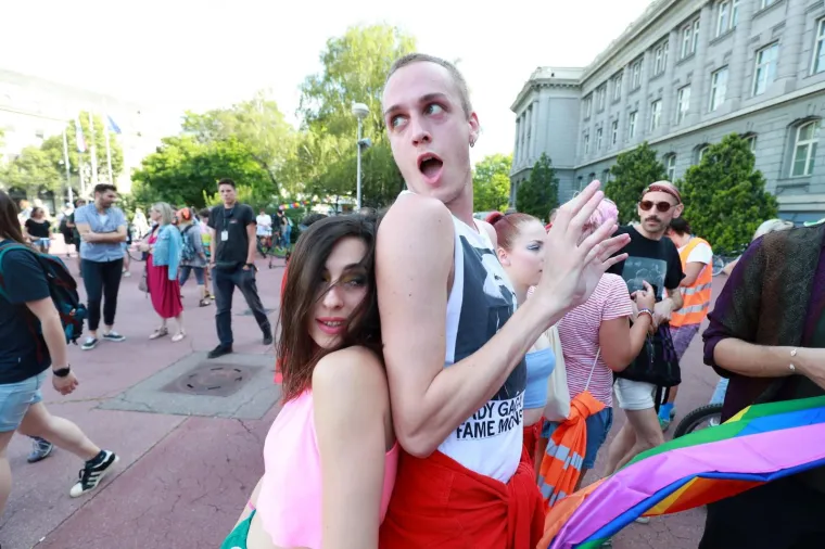 04.07.2020., Zagreb - Inicijativa Ponosni Zagreb organizirala prvi zagrebacki "Pride Ride", biciklisticku prosvjednu voznju.  
Photo: Sanjin Strukic/PIXSELL