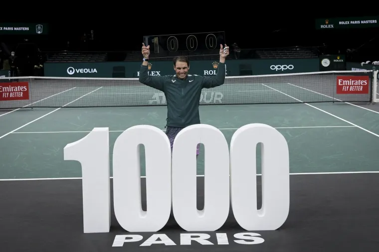 2020. - 1000. pobjeda na touru! Svojom uvodnom pobjedom protiv Feliciana Lópeza na Paris Mastersu, Nadal postaje tek četvrti igrač u profesionalnom tenisu koji je dobio svoj 1000. meč na touru.