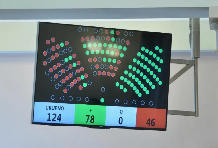 Glasovanje saborskih zastupnika o povjerenju novim ministrima