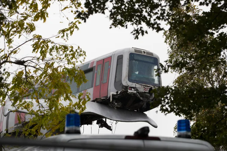 Skulptura spasila vlak od pada u vodu: Izletio iz tračnica i ostao na repu kita