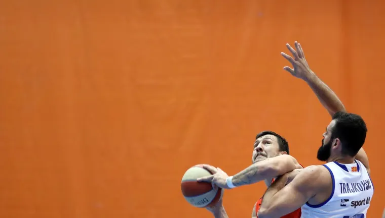 02.12.2017., Zagreb - Košarkaska utakmica ABA lige izmedji KK Cedevita i KK MZT Skopje Aerodrom. Andrija Stipanović.