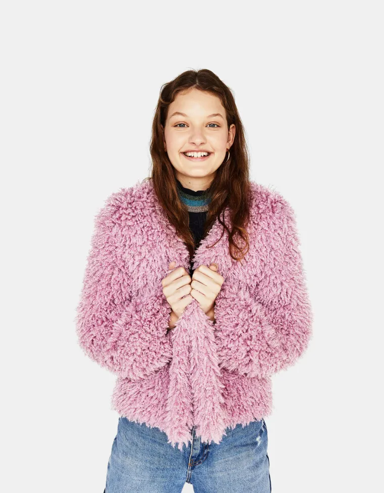 Krznena jakna, Bershka, 299,90 kuna