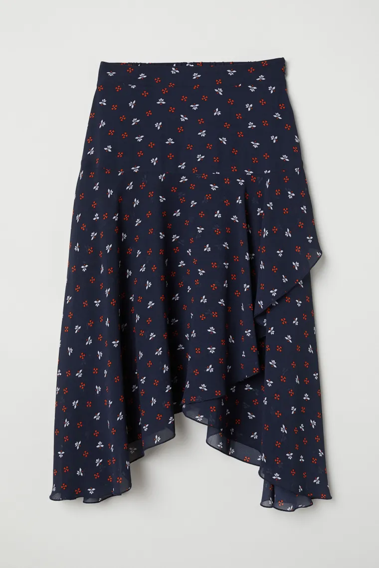 Pamučna asimetrična suknja, H&amp;M, 223,10 kuna
