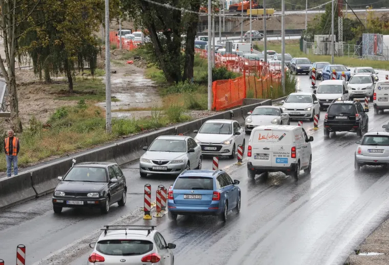 Prometni kolaps u Zagrebu kod gradilišta Remetinečkog rotora