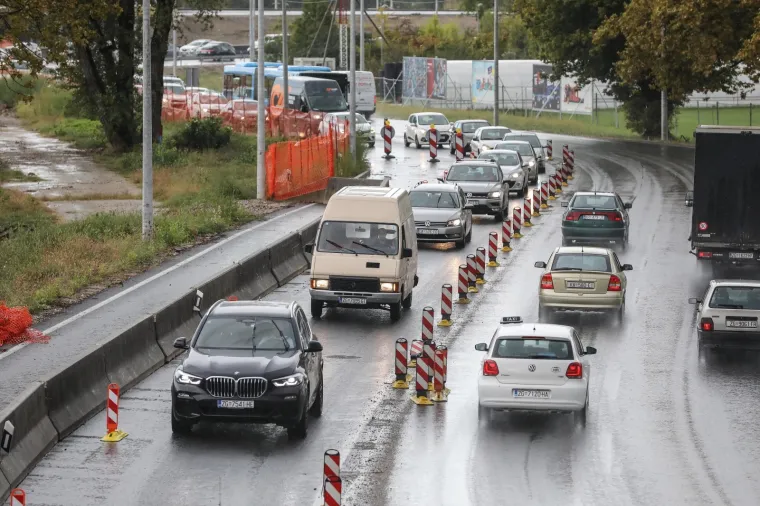 Prometni kolaps u Zagrebu kod gradilišta Remetinečkog rotora