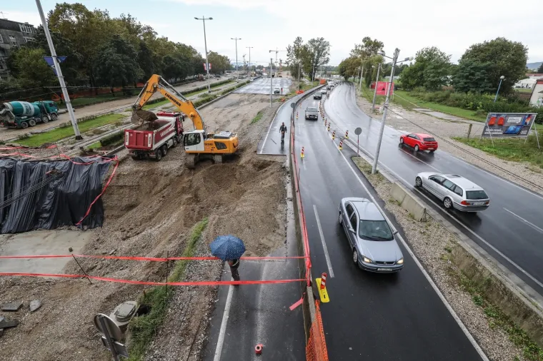 Prometni kolaps u Zagrebu kod gradilišta Remetinečkog rotora
