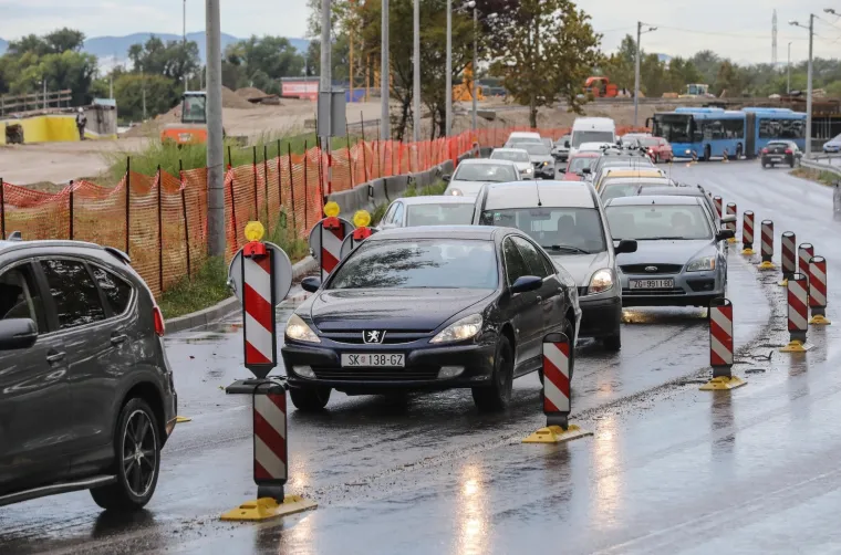 Prometni kolaps u Zagrebu kod gradilišta Remetinečkog rotora