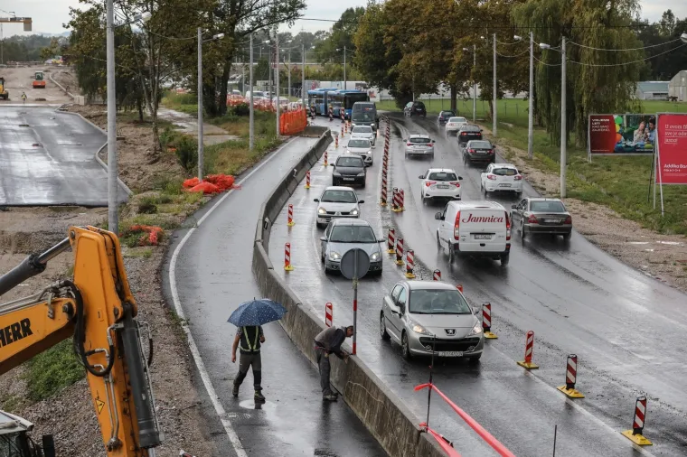 Prometni kolaps u Zagrebu kod gradilišta Remetinečkog rotora