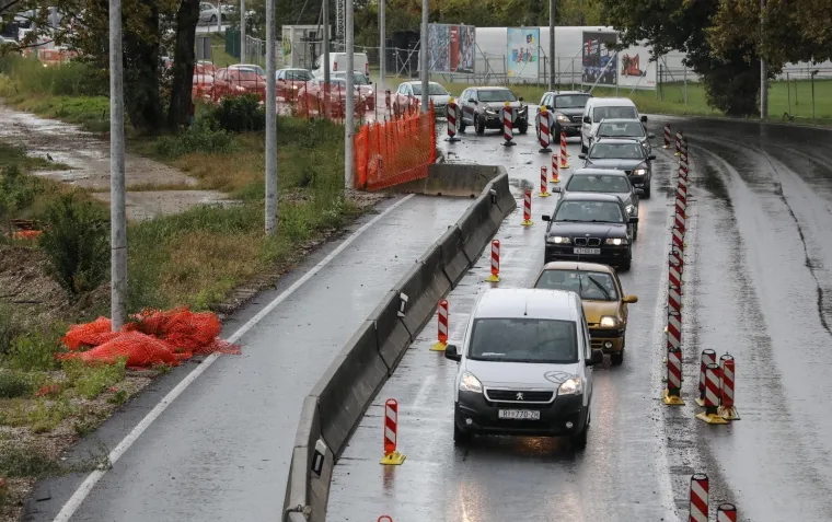 Prometni kolaps u Zagrebu kod gradilišta Remetinečkog rotora