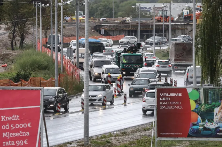 Prometni kolaps u Zagrebu kod gradilišta Remetinečkog rotora