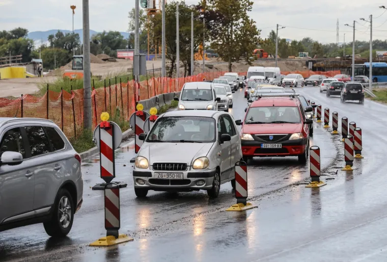 Prometni kolaps u Zagrebu kod gradilišta Remetinečkog rotora