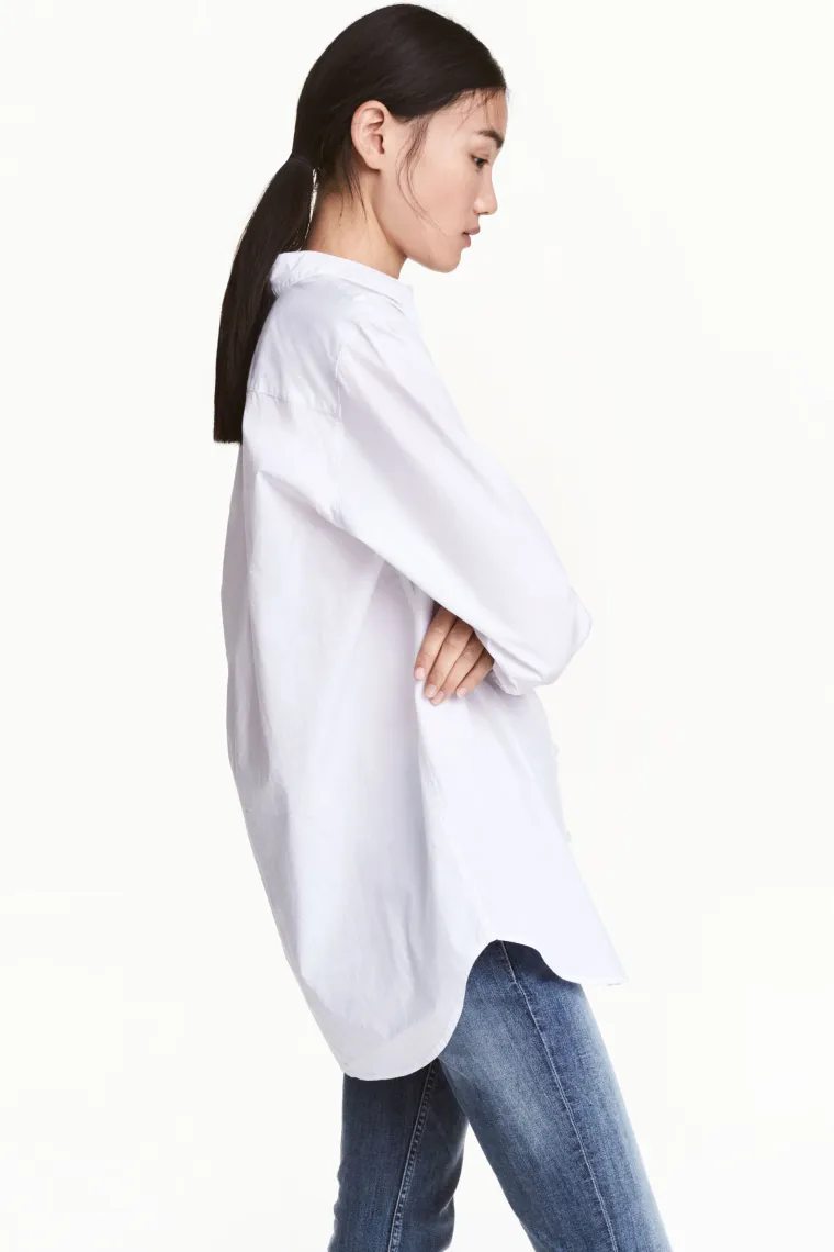Bijela pamučna košulja, H&amp;M, 112,00 kuna