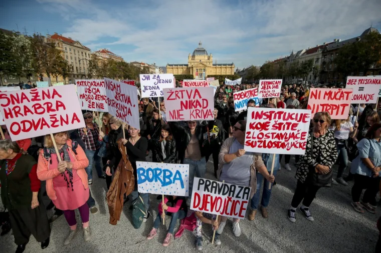 VELIKI PROSVJED ZA DJEVOJČICE U ZAGREBU: 'Institucije koje štite zlostavljače su zlostavljačke'