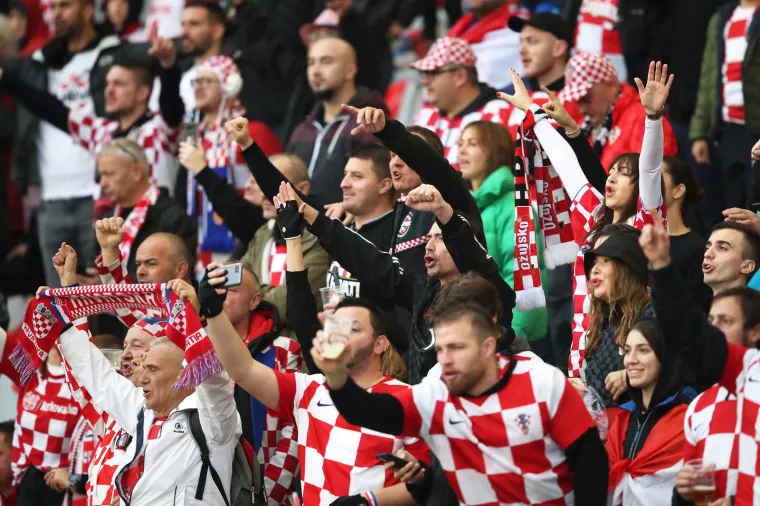 Navijači na utakmici Hrvatska - Rusija 