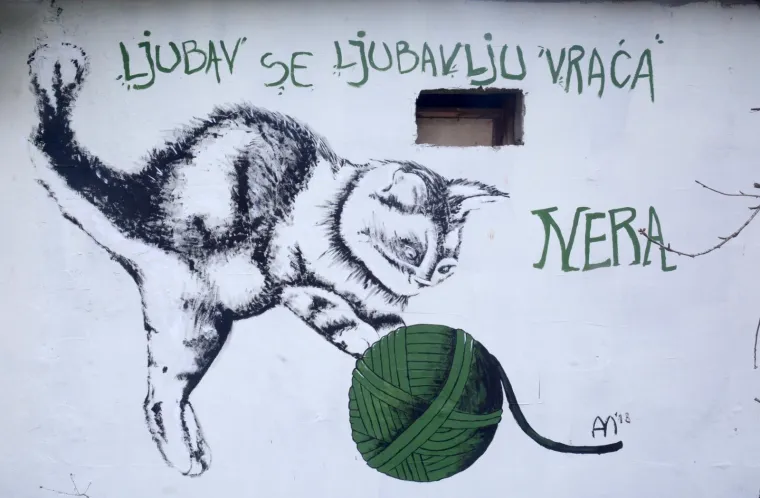 GRAFITERI OSLIKALI GARAŽE U SISKU: 'Ljubav se ljubavlju vraća'