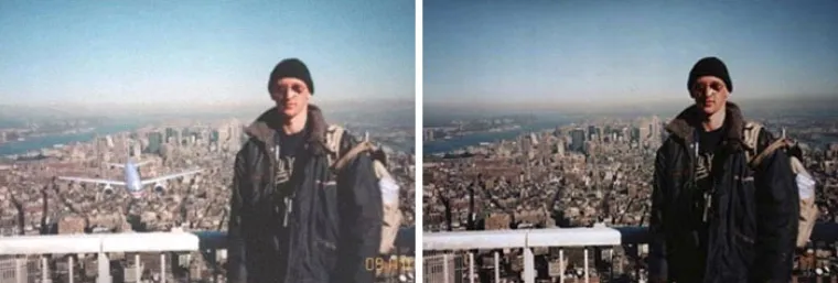 Na njegovu sreću, turist nije uslikan trenutak prije tragičnog 11. rujna.