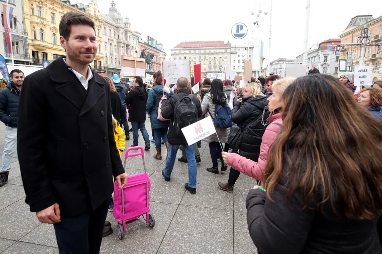 TISUĆE LJUDI U ZAGREBU PROSVJEDUJE ZA VEĆE PLAĆE U OBRAZOVANJU: 'Ne očekujemo kraj štrajka jer Vlada zasad nema ozbiljnu ponudu'