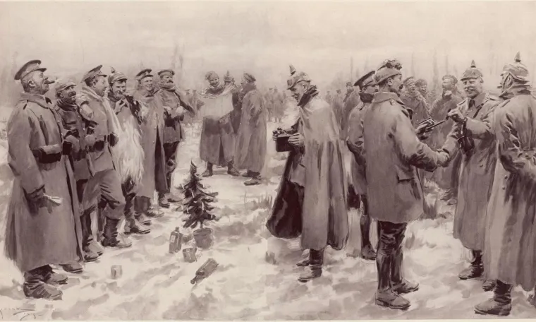 10.  Primirje 1914.:

Kada se govorio o božičnim čudima,  jedno se izdvaja i piše velikim početnim slovom - primirje 1914. kada su barem na jedan dan utihnuli topovi i puške. Duboko ukopani u rovove, jedni nasuprot drugih, njemački i britanski vojnici počeli su pjevati božićne pjesme. Ubrzo se iz rova u rov dovikivalo &quot;Sretan Božić&quot;, a ujutro su, na nezadovoljstvo zapovjednika, počeli izlaziti na &quot;ničiju zemlju&quot;. Na kraju su odigrali i nogometnu utakmicu.
I usred surovog rata koji je odnio 16 milijuna života, Božić je uspio izvući ono najbolje iz ljudi i pokazati svu snagu čovječnosti. Barem za blagdane, ljudi zaboravljaju na svakodnevne brige i sitne razmirice te gledaju kako mogu učiniti nešto za bližnje.
