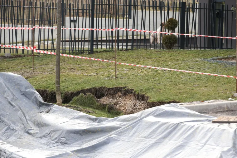 Klizište u Gornjem Vrapču