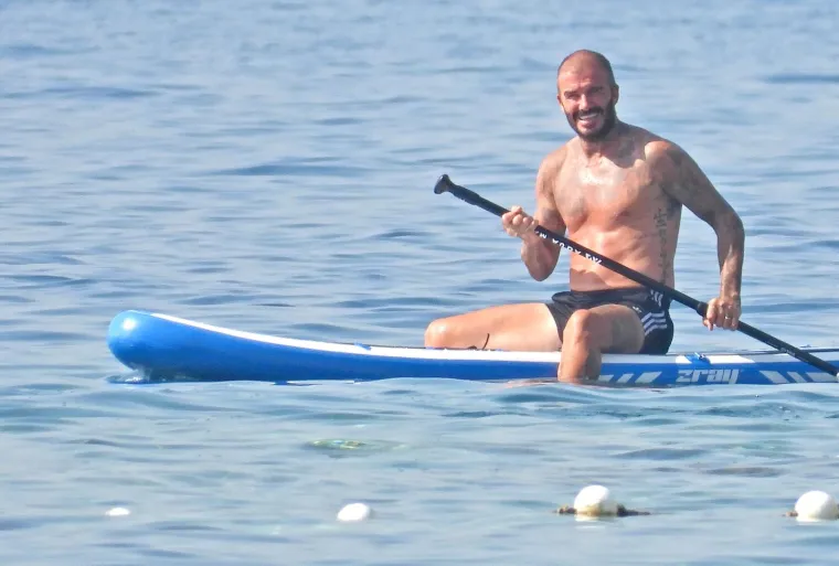 Beckhamovi uhvaćeni u moru kraj Lopuda. David u društvu mezimice Harper i sina Cruza