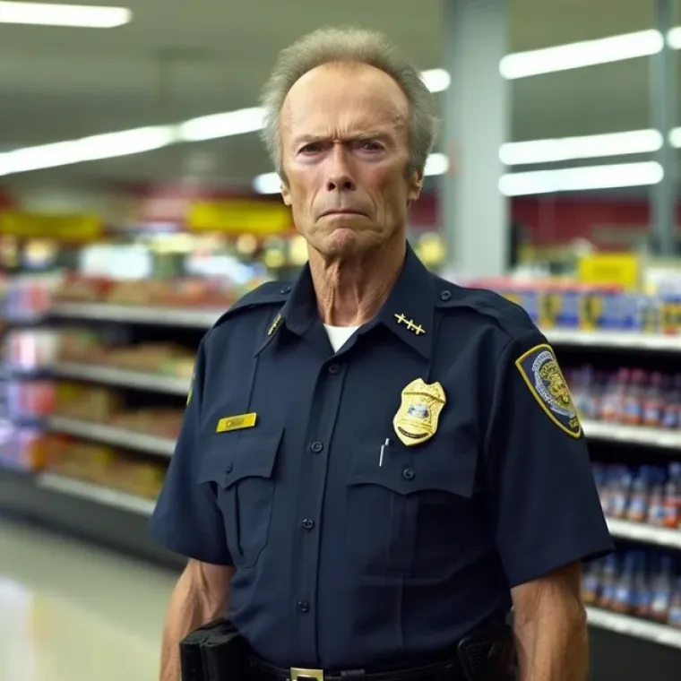 Clint Eastwood kao osiguranje u supermarketu