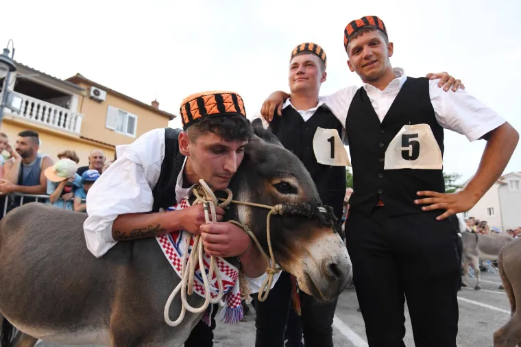 Održana tradicionalna utrka magaraca u Tribunju. Pobijedio Vodičanin Roko, uz bok mu stigla i dva Jakova