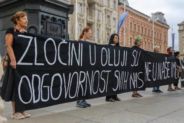 U Zagrebu održana antiratna akcija povodom godišnjice Oluje: 'Ne u naše ime'