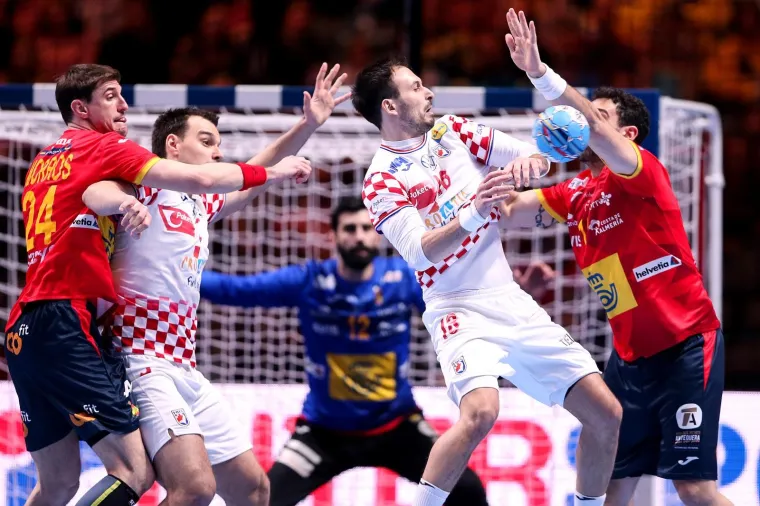26.01.2020., Tele 2 Arena, Stockholm - Europsko rukometno prvenstvo, finale, Spanjolska - Hrvatska. 
Navijaci. Igor Karacic, Marino Maric. 
Photo: Luka Stanzl/PIXSELL