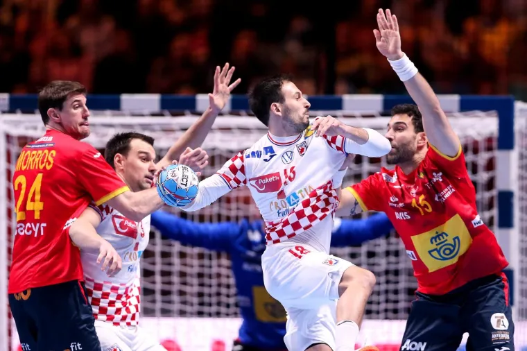 26.01.2020., Tele 2 Arena, Stockholm - Europsko rukometno prvenstvo, finale, Spanjolska - Hrvatska. 
Navijaci. Igor Karacic, Marino Maric. 
Photo: Luka Stanzl/PIXSELL