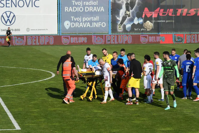 Potresne scene u Koprivnici: Igrač Gorice nepomično ostao ležati nakon udarca u glavu