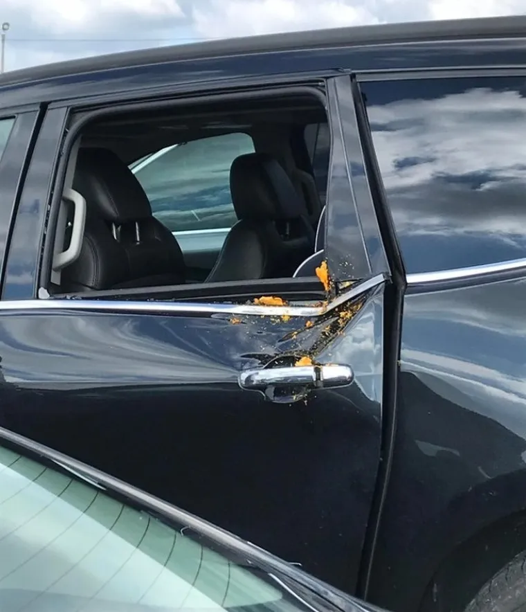 Ono kada se voziš i gledaš svoja posla, a onda ti se u automobil zabije bundeva.