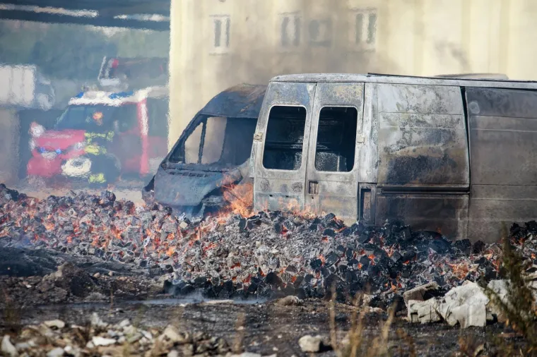 16.09.2019., Split - Veliki pozar na TTTS-u.
Photo: Milan Sabic/PIXSELL