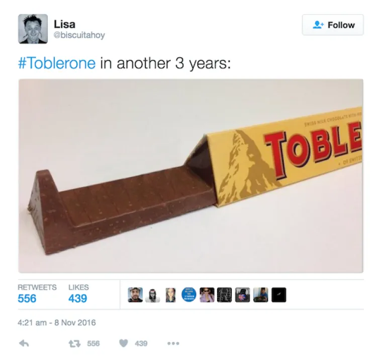 Toblerone za 3 godine