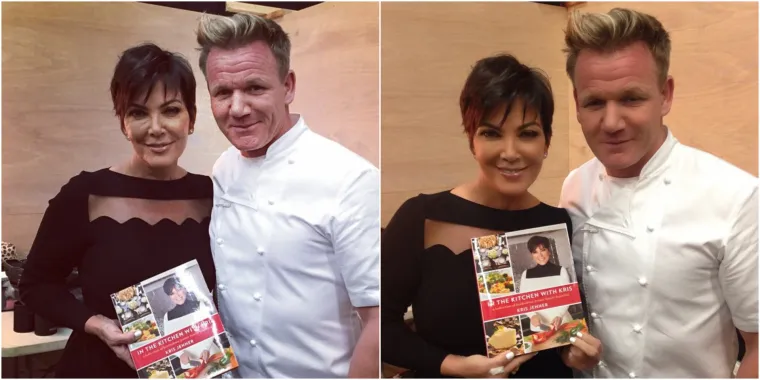 Lijevo je fotografija koju je objavio Gordon Ramsey, a desnu je objavila Kris Jenner i dobrano se retuširala
