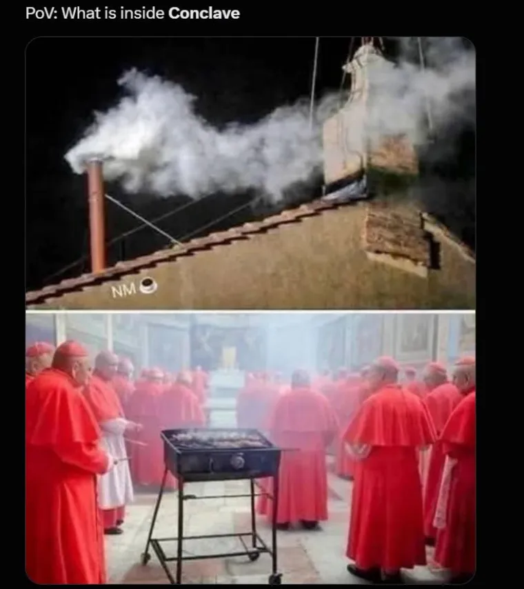 Mreže gore od urnebesnih memeova s konklave: Galeb novi papa, kardinali peku roštilj...