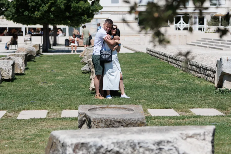 Romantičan prizor u centru Zadra: Svi su gledali u ove golupčiće