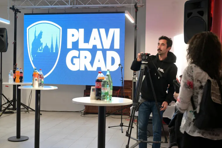 Doček izbornih rezultata u stožeru koalicije Plavi grad i BUZ 