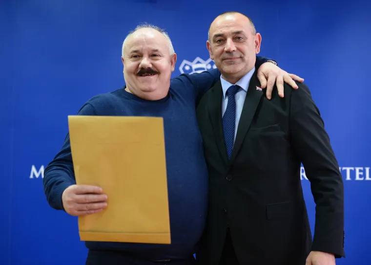 14. prosinca 2017., Zagreb - Svečanost dodjele stanova i stambenih kredita hrvatskim ratnim vojnim invalidima iz Domovinskog rata i članovima obitelji smrtno stradalih hrvatskih branitelja. 