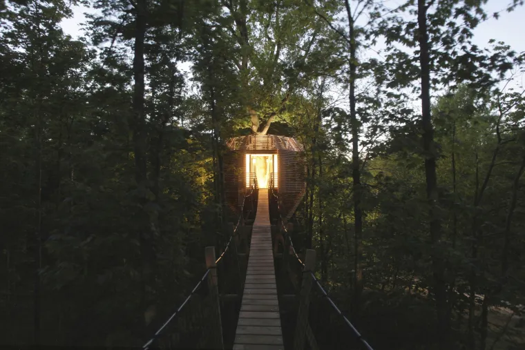 TREE HOUSE HOTEL - Nevjerojatne fotografije i videozapisi otkrivaju sobu u hotelu u obliku ptičjeg gnijezda, koja nudi jedinstveni smje&scaron;taj nedaleko od Pariza po cijeni od 338 eura po noći.